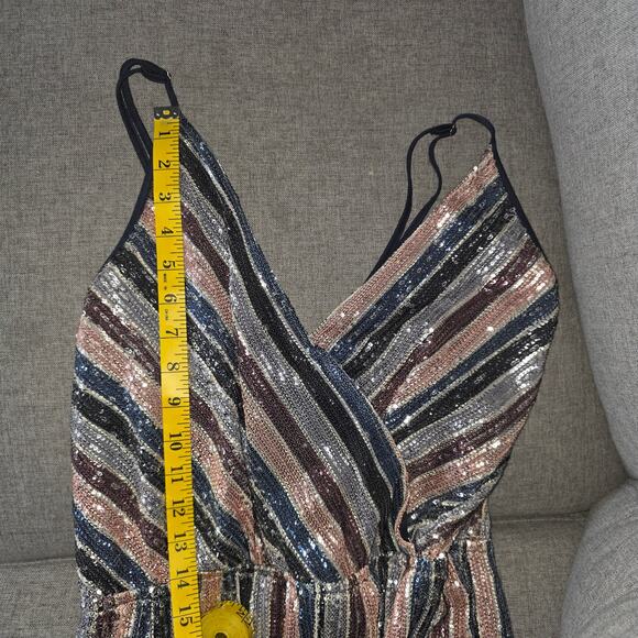 Dao Chloe Dao Jumpsuit Womens Large Multicolor Sequin Wide Leg Party Glam Y2K - Picture 13 of 14